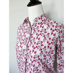 J. Crew Liberty Fabric Button Up Spring Flower Blouse